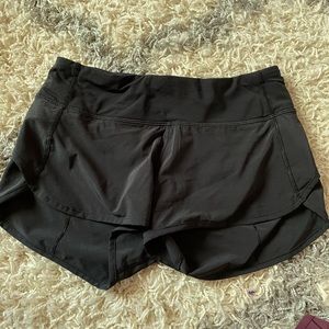 lululemon athletica black speed shorts, 4